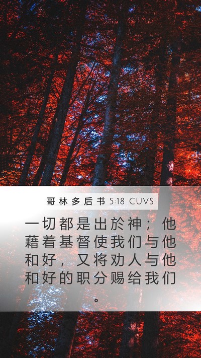 哥 林 多 后 书 5:18 CUVS Bible Verse Image