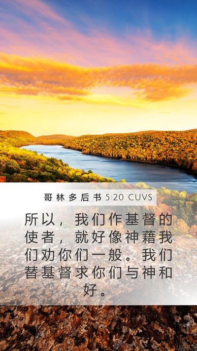 哥 林 多 后 书 5:20 CUVS Bible Verse Image