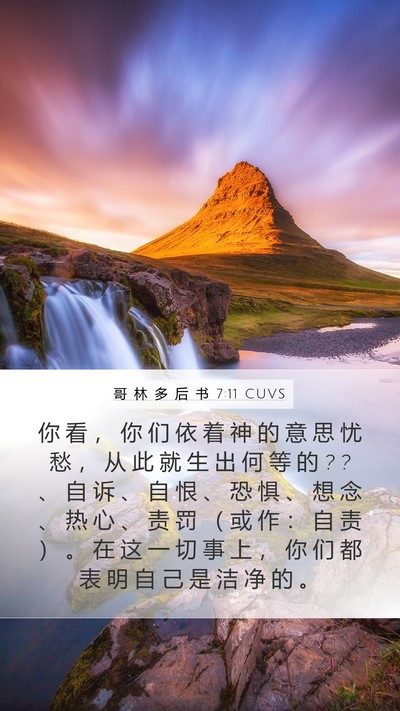 哥 林 多 后 书 7:11 CUVS Bible Verse Image