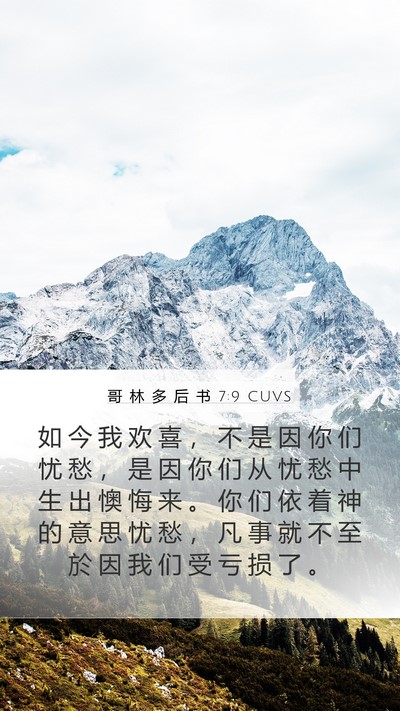 哥 林 多 后 书 7:9 CUVS Bible Verse Image