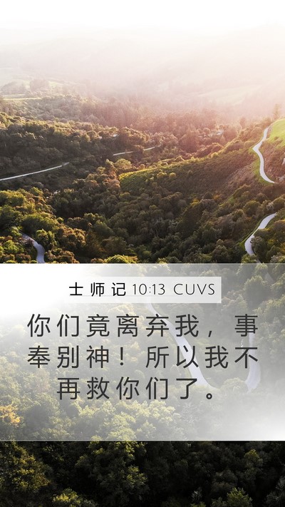 士 师 记 10:13 CUVS Bible Verse Image