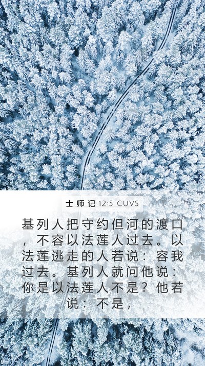 士 师 记 12:5 CUVS Bible Verse Image