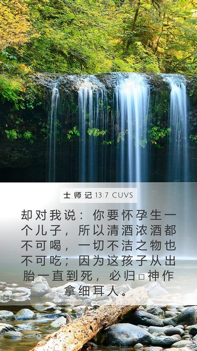 士 师 记 13:7 CUVS Bible Verse Image