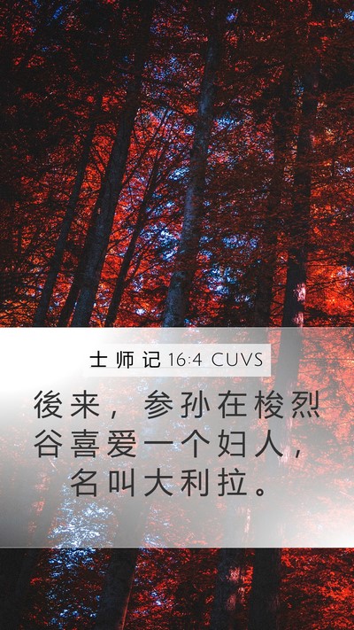士 师 记 16:4 CUVS Bible Verse Image