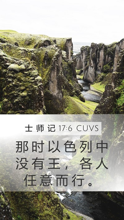 士 师 记 17:6 CUVS Bible Verse Image