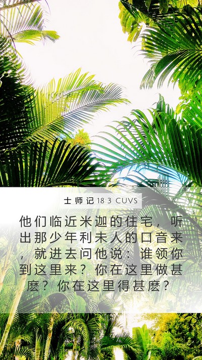 士 师 记 18:3 CUVS Bible Verse Image