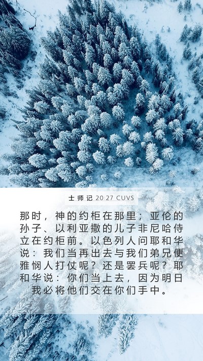士 师 记 20:27 CUVS Bible Verse Image