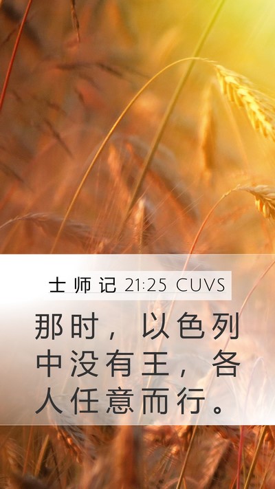 士 师 记 21:25 CUVS Bible Verse Image