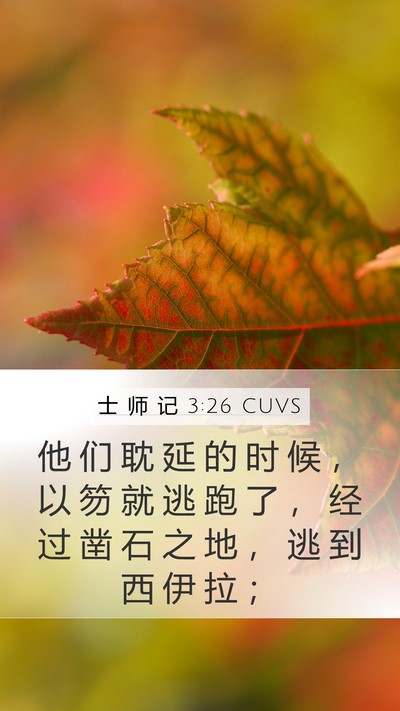 士 师 记 3:26 CUVS Bible Verse Image