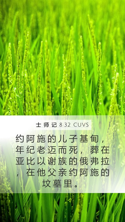 士 师 记 8:32 CUVS Bible Verse Image