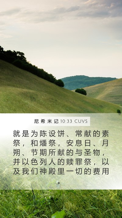 尼 希 米 记 10:33 CUVS Bible Verse Image
