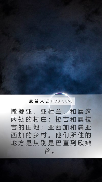 尼 希 米 记 11:30 CUVS Bible Verse Image