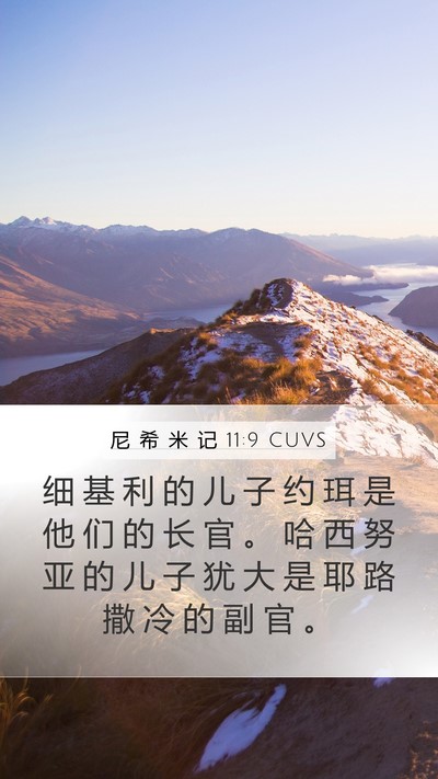 尼 希 米 记 11:9 CUVS Bible Verse Image