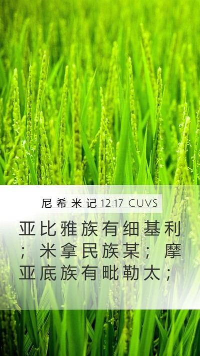 尼 希 米 记 12:17 CUVS Bible Verse Image