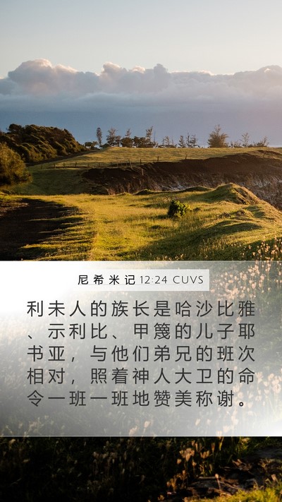 尼 希 米 记 12:24 CUVS Bible Verse Image