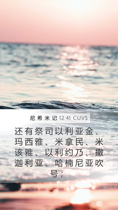 尼 希 米 记 12:41 CUVS Bible Verse Image
