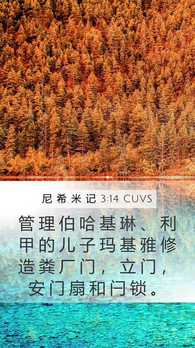 尼 希 米 记 3:14 CUVS Bible Verse Image
