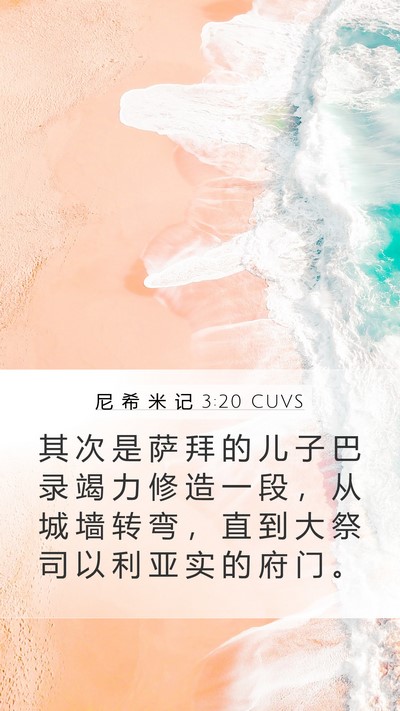 尼 希 米 记 3:20 CUVS Bible Verse Image