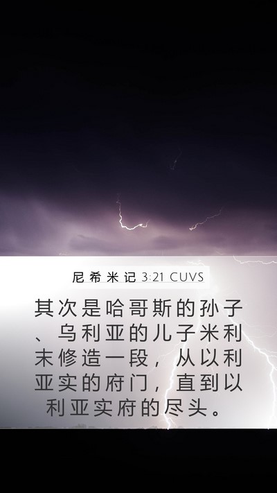 尼 希 米 记 3:21 CUVS Bible Verse Image
