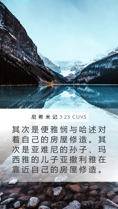 尼 希 米 记 3:23 CUVS Bible Verse Image