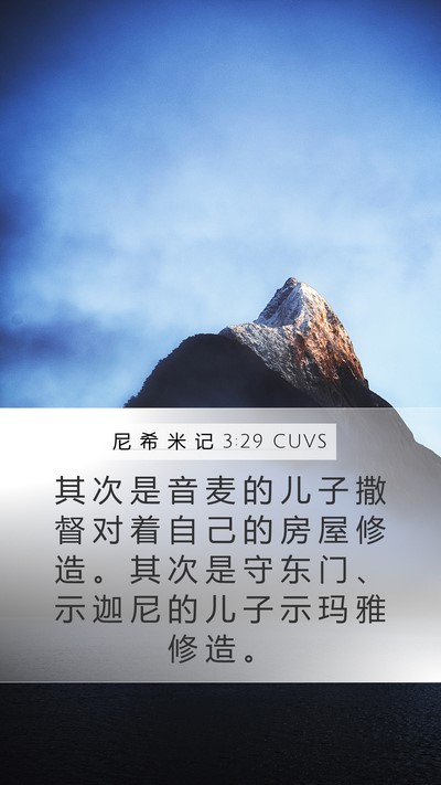 尼 希 米 记 3:29 CUVS Bible Verse Image