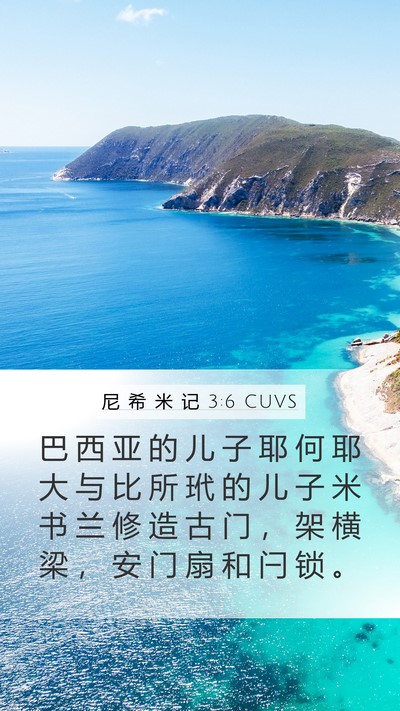 尼 希 米 记 3:6 CUVS Bible Verse Image