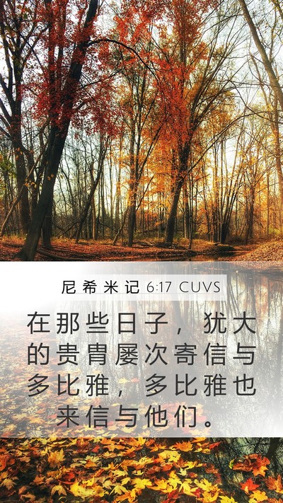 尼 希 米 记 6:17 CUVS Bible Verse Image