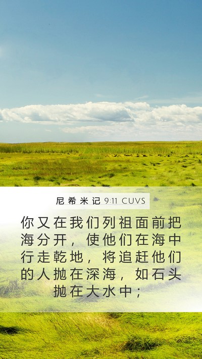 尼 希 米 记 9:11 CUVS Bible Verse Image