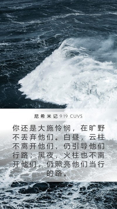尼 希 米 记 9:19 CUVS Bible Verse Image