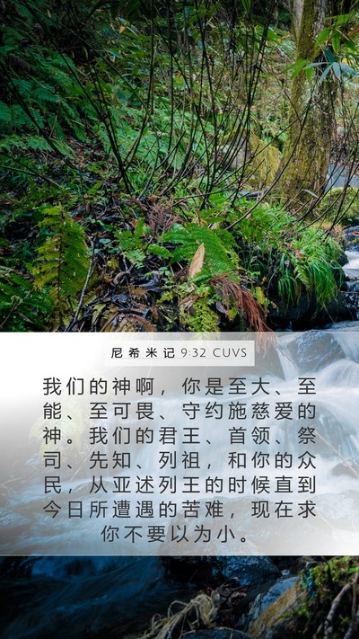 尼 希 米 记 9:32 CUVS Bible Verse Image
