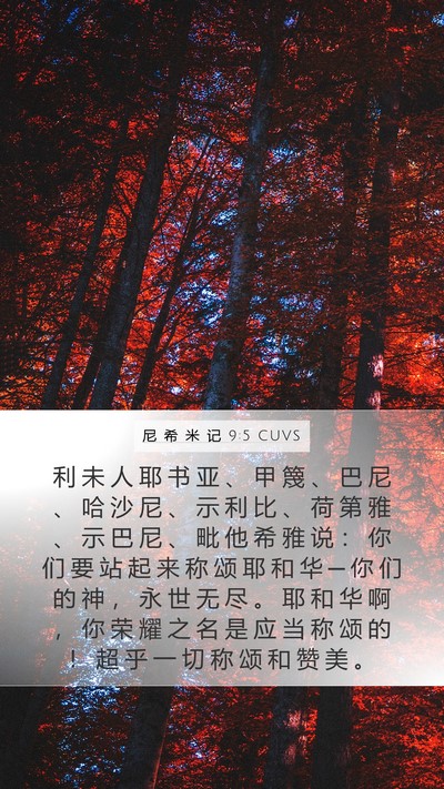 尼 希 米 记 9:5 CUVS Bible Verse Image