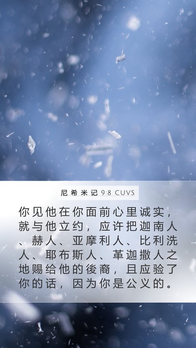 尼 希 米 记 9:8 CUVS Bible Verse Image