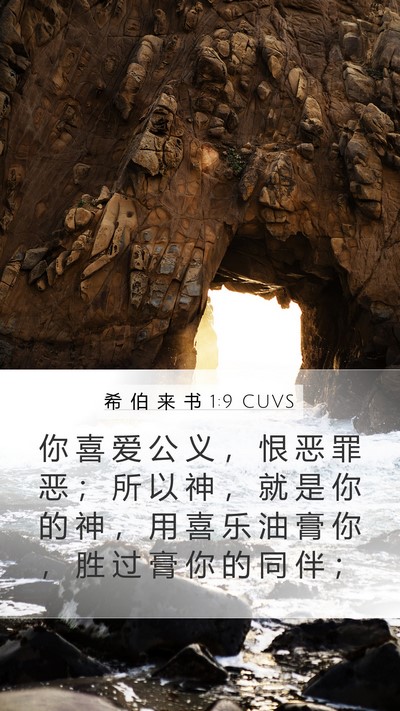 希 伯 来 书 1:9 CUVS Bible Verse Image