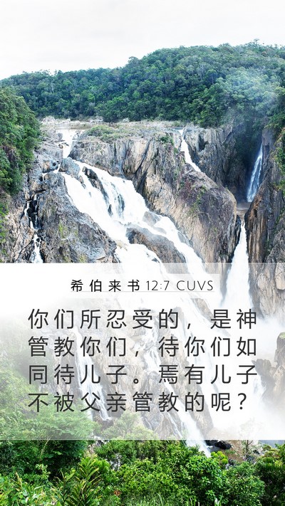 希 伯 来 书 12:7 CUVS Bible Verse Image