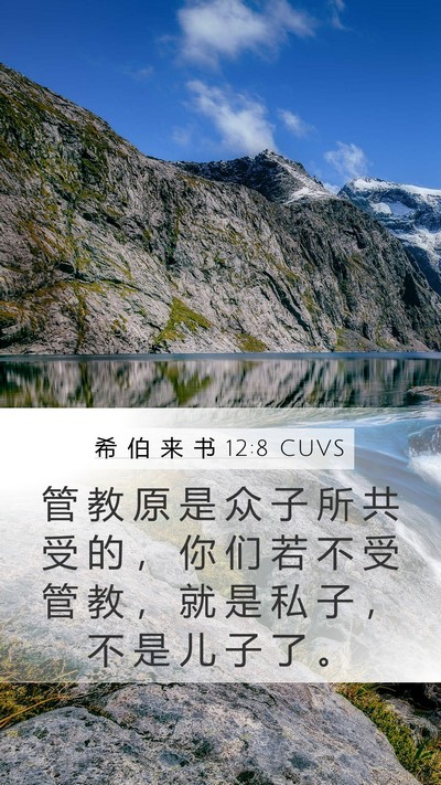 希 伯 来 书 12:8 CUVS Bible Verse Image