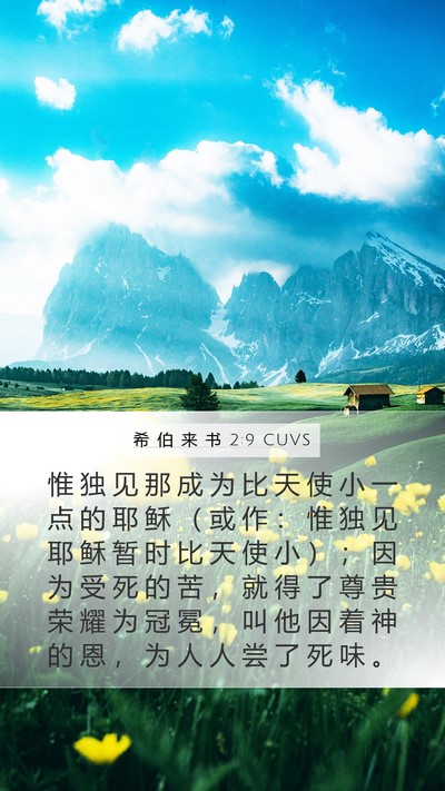 希 伯 来 书 2:9 CUVS Bible Verse Image