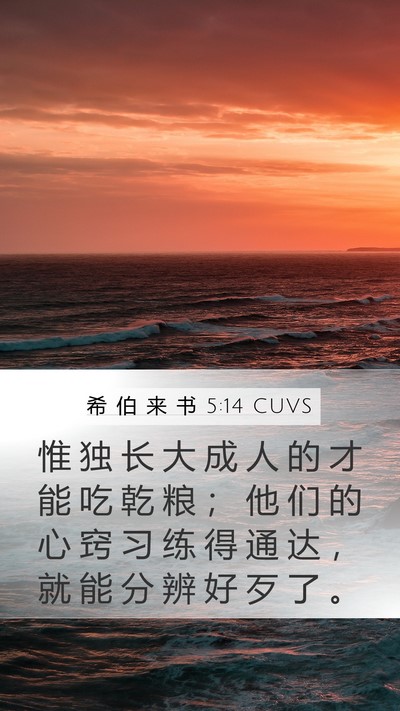 希 伯 来 书 5:14 CUVS Bible Verse Image