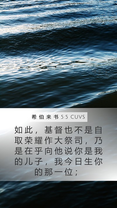 希 伯 来 书 5:5 CUVS Bible Verse Image