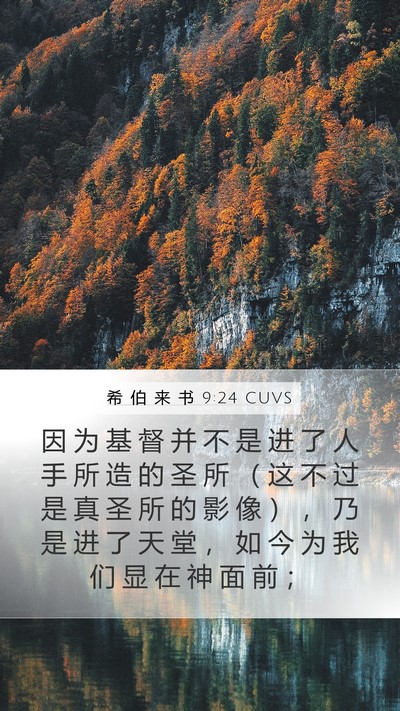 希 伯 来 书 9:24 CUVS Bible Verse Image