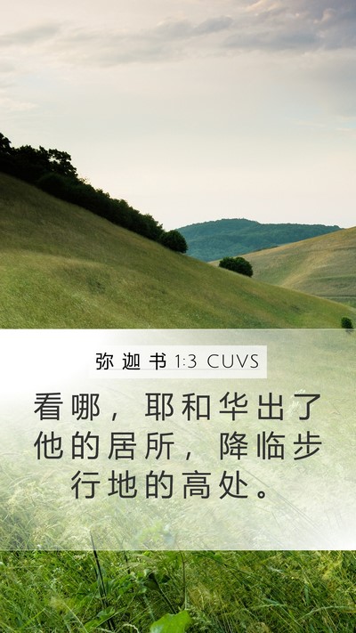 弥 迦 书 1:3 CUVS Bible Verse Image