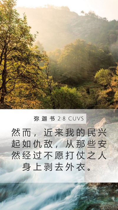 弥 迦 书 2:8 CUVS Bible Verse Image
