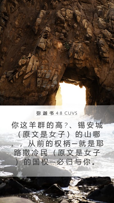 弥 迦 书 4:8 CUVS Bible Verse Image