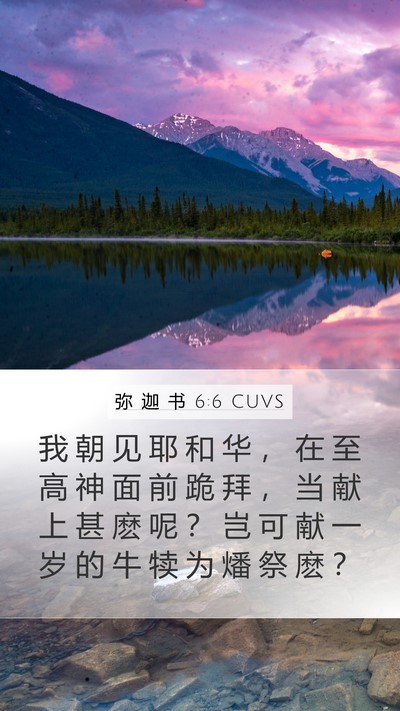 弥 迦 书 6:6 CUVS Bible Verse Image
