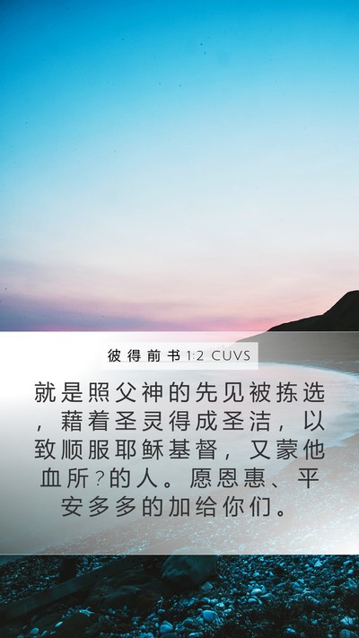 彼 得 前 书 1:2 CUVS Bible Verse Image