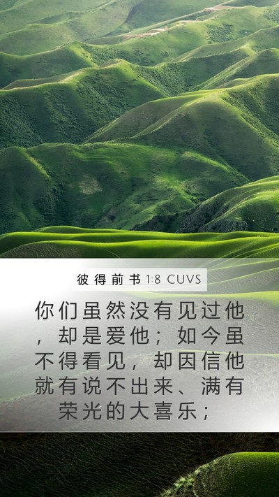 彼 得 前 书 1:8 CUVS Bible Verse Image