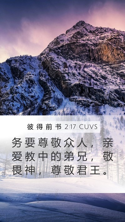 彼 得 前 书 2:17 CUVS Bible Verse Image