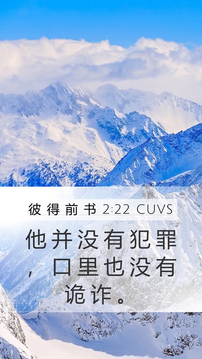 彼 得 前 书 2:22 CUVS Bible Verse Image