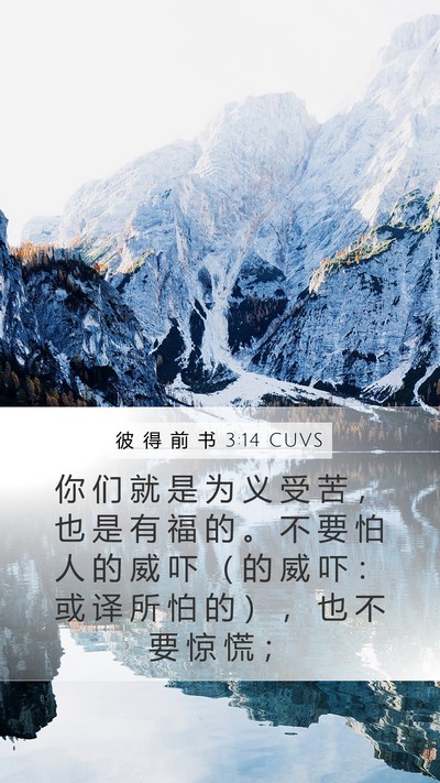 彼 得 前 书 3:14 CUVS Bible Verse Image