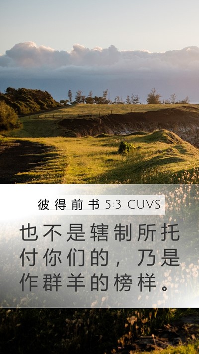彼 得 前 书 5:3 CUVS Bible Verse Image