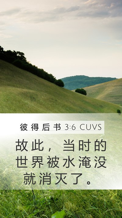 彼 得 后 书 3:6 CUVS Bible Verse Image